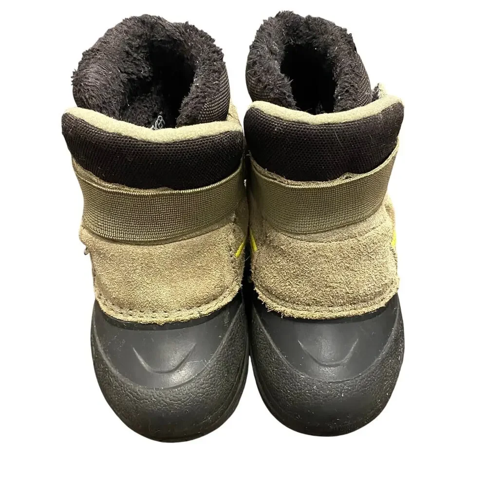 The North Face Heatseeker Toddler Winter Snow Boots Kids Size 8 Brown Waterproof
